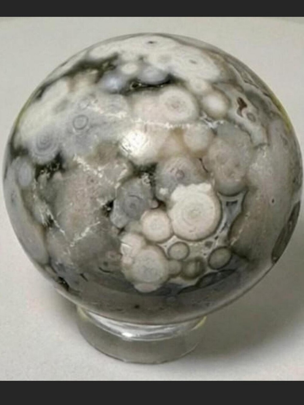 Rare HG 8th Vein Ocean Jasper Crystal Sphere✨️New Old Stock✨️Marovato Madagascar - Picture 6 of 12